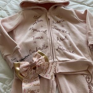 Disney princess track suit sz xxs nwot